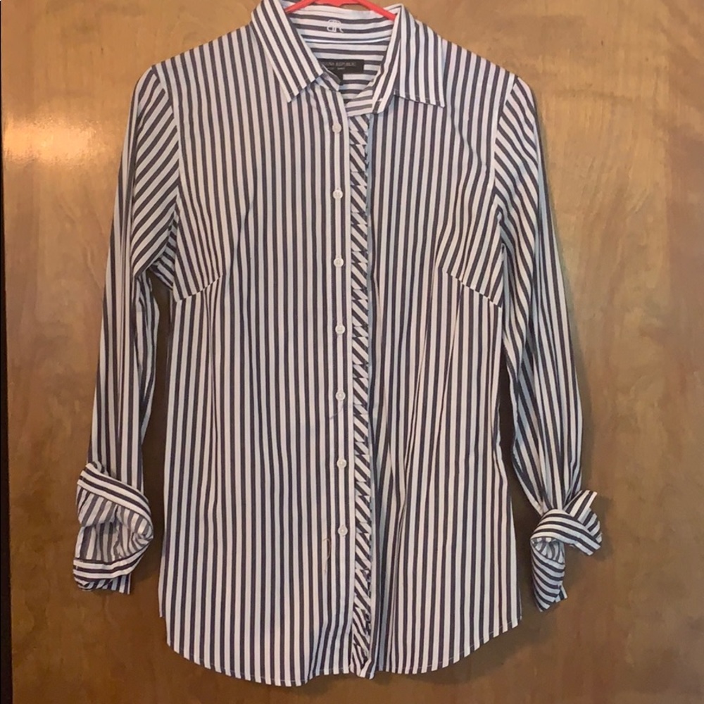 Banana Republic striped button down